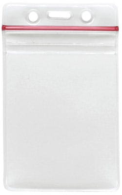 Vinyl sleeves help protect ID cards, and are available in re-sealable versions like this one. Vinyl sleeves help protect ID cards, and are available in re-sealable versions like this one.