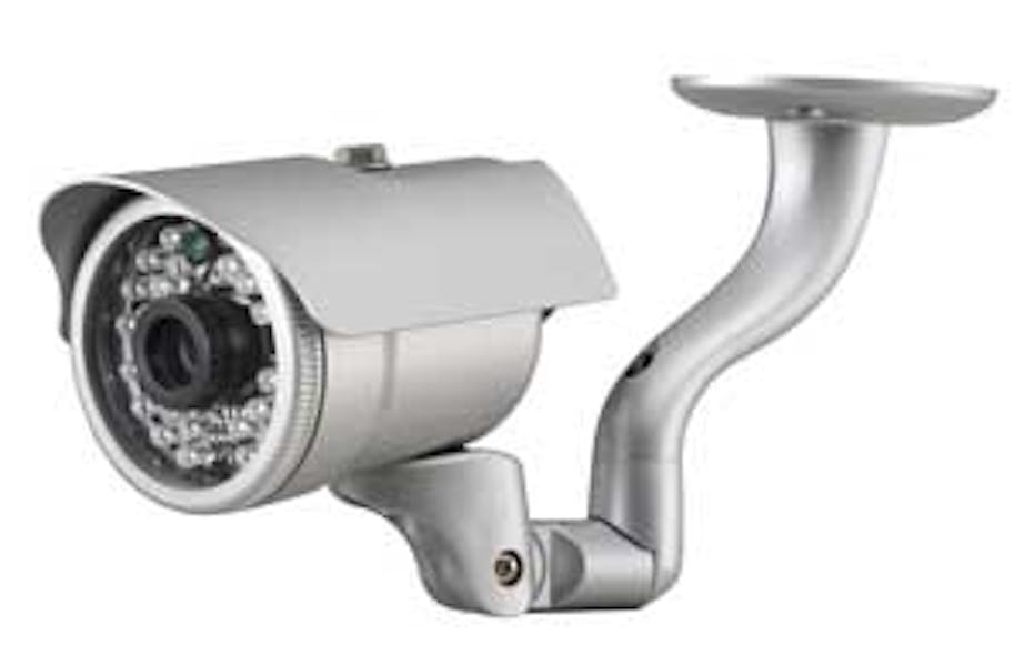 GKB&apos;s new IR mini-bullet security camera comes complete with a unique mounting system designed offer placement on walls, ceilings and other locations.