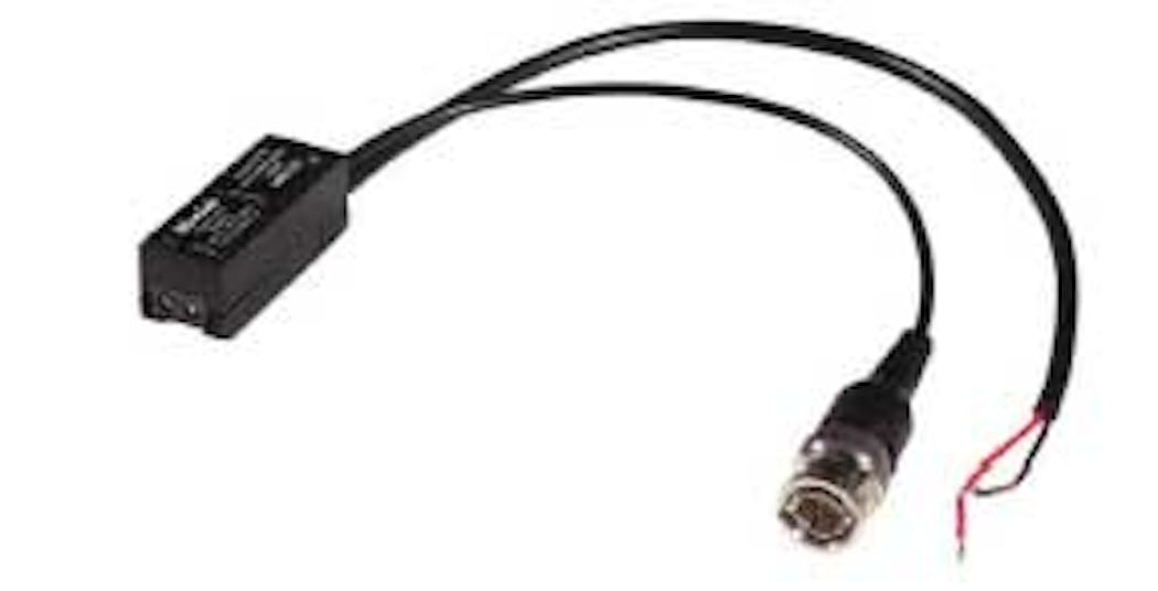 The VideoEase Active CCTV Transmitter Balun (500100, 500101) provides enhanced performance for a single CCTV video channel via Cat5 unshielded twisted pair (UTP) cable.
