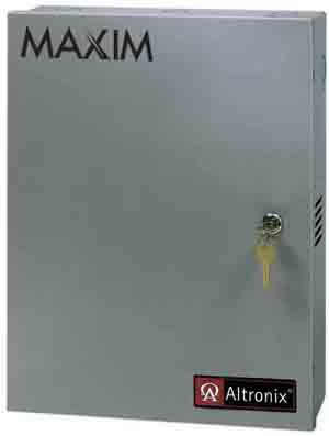 Maxim 55 Access Power Controllers feature two power supply chargers and two eight-output access power controllers mounted in a unique enclosure with sixteen independently controlled fuse-protected 12VDC outputs.