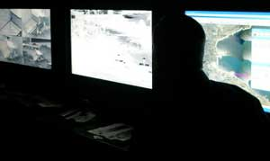 SEEING WHAT'S HOT: The command station for a FLIR HRC long-range thermal imaging camera