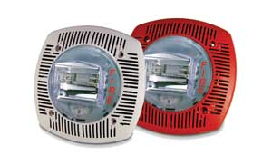Gentex Corporation SSPKWLP wall-mount speaker strobe series.