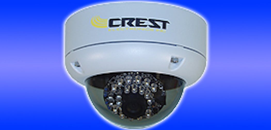 Crest Electronics&apos; CJ-4824C-IR color infrared dome camera