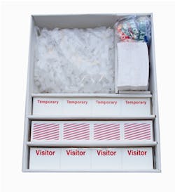 The TEMPbadge solution packs are pre-packaged kits with everything a business needs to implement an essential visitor management program. The TEMPbadge solution packs are pre-packaged kits with everything a business needs to implement an essential visitor management program.