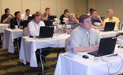 Participants delve into set-up of software for license plate recognition during the recent MIPS 2008 program. Participants delve into set-up of software for license plate recognition during the recent MIPS 2008 program.
