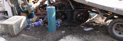 ATG Access' new shallow mounted bollard, SupaSlim, withstood the impact of a 7.5 ton truck traveling 40 mph during a recent test ATG Access' new shallow mounted bollard, SupaSlim, withstood the impact of a 7.5 ton truck traveling 40 mph during a recent test