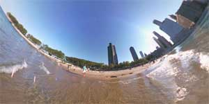 360-degree spherical imaging is the hallmark of IPIX technology. The images are typically digital processed in real-time to provide useful immersive views for surveillance and security monitoring.