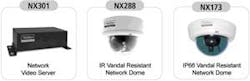 TeleEye's new line of NX series products including the NX301 network video server and the NX288 and NX173 vandal resistant cameras. TeleEye's new line of NX series products including the NX301 network video server and the NX288 and NX173 vandal resistant cameras.