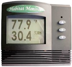 CMT recently unveiled the Habitat Monitor, a temperature and humidity monitor with humidistatic and thermostatic control capabilities. It is ideal for any controlled climate environment where temperature and humidity ranges must be preserved to prevent da CMT recently unveiled the Habitat Monitor, a temperature and humidity monitor with humidistatic and thermostatic control capabilities. It is ideal for any controlled climate environment where temperature and humidity ranges must be preserved to prevent da