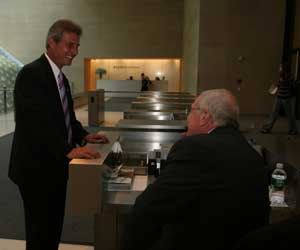 Ted Lotti (left), Deputy Director of Corporate Security for the Hearst Corporation, is responsible for overseeing security at the Hearst Tower, as well as the publishing company's other office buildings located throughout New York City.