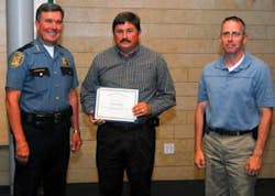 Seattle Police Chief Gil Kerlikowske presents service award to RAE Systems Regional Sales Manager Lloyd Stading with Seattle Police Department CBRNE Hazardous Materials Officer Tim Allen Seattle Police Chief Gil Kerlikowske presents service award to RAE Systems Regional Sales Manager Lloyd Stading with Seattle Police Department CBRNE Hazardous Materials Officer Tim Allen