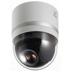 JVC&Acirc;&rsquo;s new VN-V685 camera, which is part of the company&Acirc;&rsquo;s V. Networks line of solutions, is the world&apos;s first Power over Ethernet (PoE) IP camera with Pan/Tilt/Zoom (PTZ) and 360 degree continuous rotation.