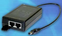 The POE21-120F splitter from Phihong provides 12V at 1.75A for powering heaters or illuminators and that can also forward IEEE802.3 at or af power and data to video surveillance cameras. The POE21-120F splitter from Phihong provides 12V at 1.75A for powering heaters or illuminators and that can also forward IEEE802.3 at or af power and data to video surveillance cameras.
