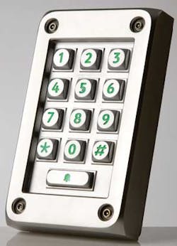 The new vandal resistant metal keypad from Paxton Access has a satin chrome finish and is compatible with both Switch2 and Net2 access control systems. The new vandal resistant metal keypad from Paxton Access has a satin chrome finish and is compatible with both Switch2 and Net2 access control systems.