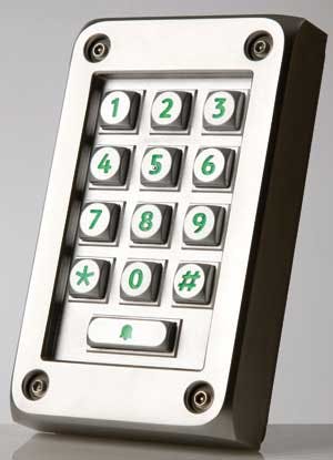 The new vandal resistant metal keypad from Paxton Access has a satin chrome finish and is compatible with both Switch2 and Net2 access control systems.