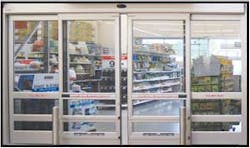 Stanley's new Delayed Egress Option for DuraGlide sliding door systems provides a controlled exit for openings that require panic hardware for safe egress. Stanley's new Delayed Egress Option for DuraGlide sliding door systems provides a controlled exit for openings that require panic hardware for safe egress.