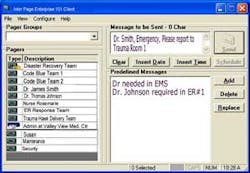 InterPageÂ’s Enterprise 101 on-site messaging software gives users the ability to create and send a custom priority, pre-defined, or emergency alert message to a defined group. InterPageÂ’s Enterprise 101 on-site messaging software gives users the ability to create and send a custom priority, pre-defined, or emergency alert message to a defined group.