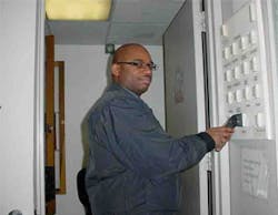 NYPH's security officer Hugh Weston checks in on rounds with a guard tour systems. Hospital security director Bernard Scaglione says the addition of key control and guard tour technologies have been beneficial for managing the hospital's security. NYPH's security officer Hugh Weston checks in on rounds with a guard tour systems. Hospital security director Bernard Scaglione says the addition of key control and guard tour technologies have been beneficial for managing the hospital's security.