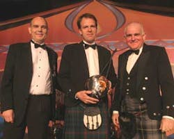 Oliver Vellacott, IndigoVisionÂ’s CEO, receives the award for Outstanding International Achievements. Oliver Vellacott, IndigoVisionÂ’s CEO, receives the award for Outstanding International Achievements.