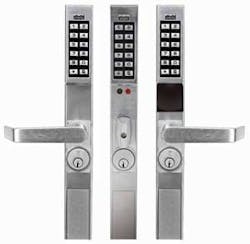 Alarm Lock&apos;s new narrow stile exit devices.