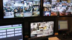 The surveillance control room at Lambeau Field. The NFL stadium recently installed a NUUO surveillance system.