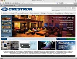 Crestron&apos;s redesigned Website.