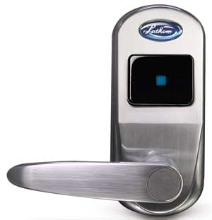 Lathem's LX100 proximity door lock.
