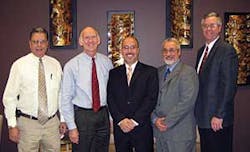 (l-r) Nick Langus, director of purchasing, PSA; Bill Bozeman, president and CEO, PSA; Steve Carrozzo, vice president of sales, ComNet; Victor Milani, vice president of product management, ComNet; and Jeff Vogt, account sales manager, ComNet. (l-r) Nick Langus, director of purchasing, PSA; Bill Bozeman, president and CEO, PSA; Steve Carrozzo, vice president of sales, ComNet; Victor Milani, vice president of product management, ComNet; and Jeff Vogt, account sales manager, ComNet.