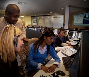 Access control management and managed services are possible from central stations such as Diebold&rsquo;s Event Monitoring Center in Canton, Ohio.