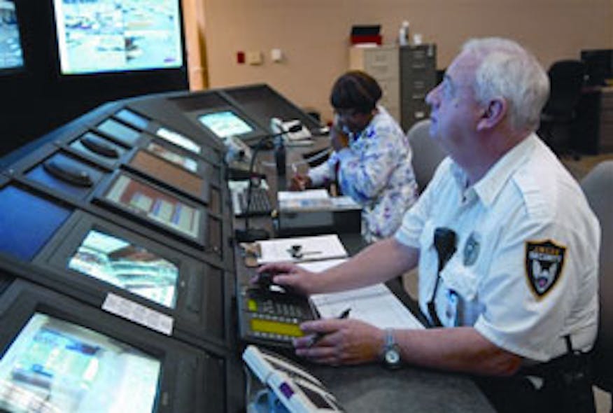 The advanced security command center at the Jackson-Madison County Hospital.