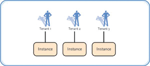 The Outsourced Services Model includes dedicated access control software for each end-user, or tenant.