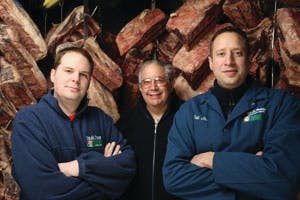 The LaFrieda team, left to right, Mark Pastore, COO; Pat LaFrieda Sr., founder; and Pat LaFrieda Jr., CEO, have built a meat empire in New York and New Jersey with an avid following.