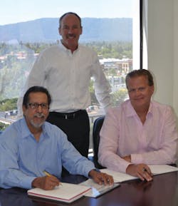 Left to right; WG Security’s Mack Copas, sales and marketing support manager; Gary Fraser, vice president of Sales; and Ed Wolfe, vice president of Business Development, review parameters for the D&G installation projects. Left to right; WG Security’s Mack Copas, sales and marketing support manager; Gary Fraser, vice president of Sales; and Ed Wolfe, vice president of Business Development, review parameters for the D&G installation projects.