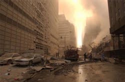 A view of the wreckage surrounding the World Trade Center in the aftermath of the 9-11 terror attacks A view of the wreckage surrounding the World Trade Center in the aftermath of the 9-11 terror attacks