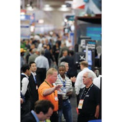 Attendees walk the show floor at ASIS 2010 in Dallas.