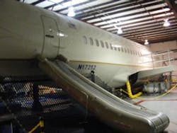 Air Cruisers must take the time to deploy its emergency exit technologies in simulated test scenarios to ensure they meet industry standards. Air Cruisers must take the time to deploy its emergency exit technologies in simulated test scenarios to ensure they meet industry standards.