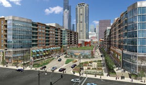 The Centrum Properties Roosevelt Collection project is a luxury urban residential, retail, entertainment complex in Chicago&apos;s South Loop district.