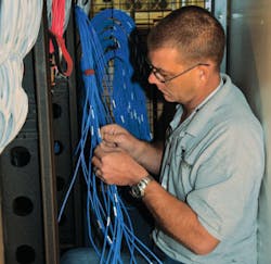 Sam Manze from TSI wires up Pelco Matrix. Sam Manze from TSI wires up Pelco Matrix.