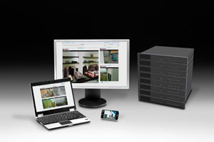The Axis Communications Video Hosting System allows video to be piped via the clouds to devices which include the iPhone.