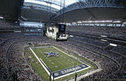 Fire protection for the Dallas Cowboys Stadium was a massive endeavor but keen to life safety thanks to a state of the art sprinkler system. Fire protection for the Dallas Cowboys Stadium was a massive endeavor but keen to life safety thanks to a state of the art sprinkler system.