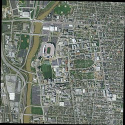 Ohio State University's system sews images into a seamless panorama presented in a fish-eye view. Ohio State University's system sews images into a seamless panorama presented in a fish-eye view.