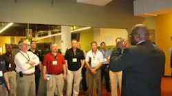 The walking tour of Atlanta's municipal surveillance system included stops at the 911 and video monitoring centers as well as other key locations.