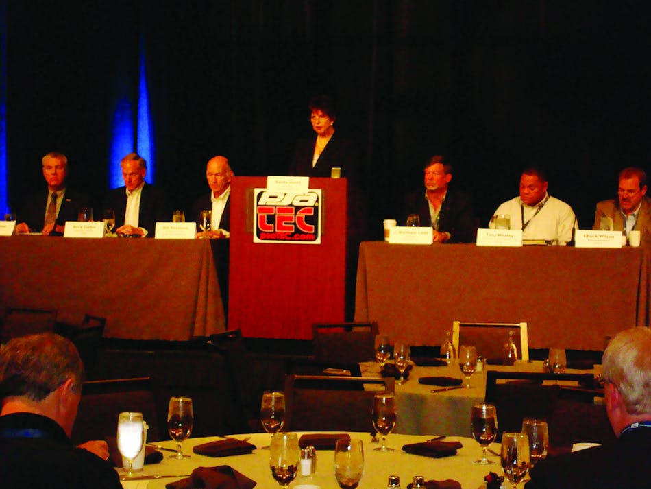 Leading industry icons addressed the audience at the State of the Industry panel discussion, the first day of PSA-TEC. Photos courtesy Deborah O&rsquo;Mara