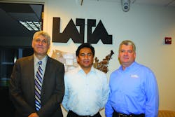 Avi Lupo, CEO of FST21 Americas; LATA&apos;s Al Ruiz, Network Architect/Senior Project Manager; and Patrick D. Anderson, P.G., Director of Transportation Programs and Department Manager at the Chicago offices where the systems integrator beta tested SafeRise.