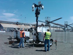 World Telecom & Surveillance employees initially set up portable surveillance trailers, which were deployed across the Sacramento River from the port to view the opposite shore and access to the waterway. World Telecom & Surveillance employees initially set up portable surveillance trailers, which were deployed across the Sacramento River from the port to view the opposite shore and access to the waterway.