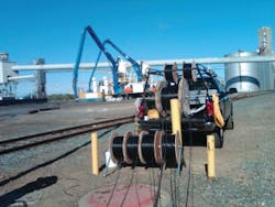 A significant upgrade in the fiber network at the Port of West Sacramento included installation of multi-mode fiber optic cabling to camera locations.