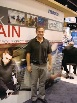 STOP Alarms Inc. President Trae Carney spoke with SD&I magazine at the ASIS conference; he’s one of the new dealers recently recruited for the Diebold Advanced Dealer Program and he’s convinced of the success it’s bringing to his company. STOP Alarms Inc. President Trae Carney spoke with SD&I magazine at the ASIS conference; he’s one of the new dealers recently recruited for the Diebold Advanced Dealer Program and he’s convinced of the success it’s bringing to his company.