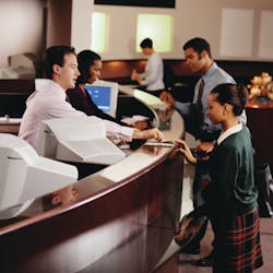 In the interior, a lot of banks have light-colored marble surfaces, which create a lot of back-lighting challenges and glare at certain times of the day. In the interior, a lot of banks have light-colored marble surfaces, which create a lot of back-lighting challenges and glare at certain times of the day.