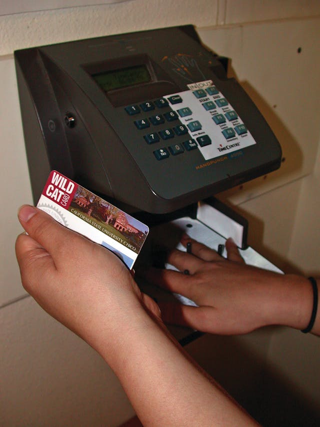 A smart card reader can attached to or embedded into a biometric reader.