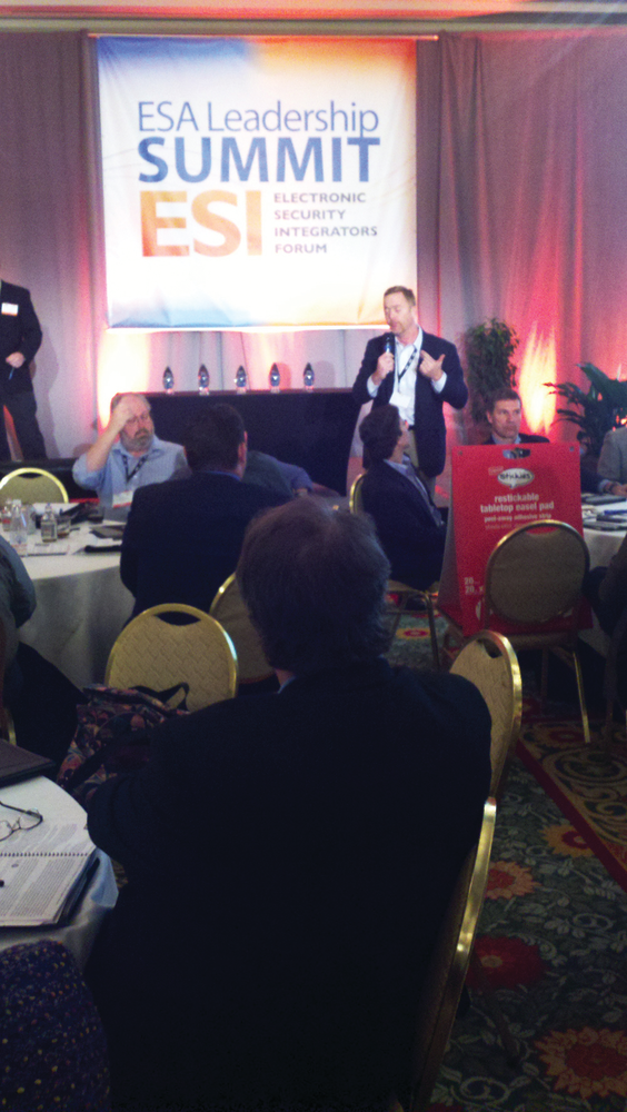 ASG Security's Bob Ryan shares a best practice with fellow security integrators on Tuesday, Jan. 10, 2012.